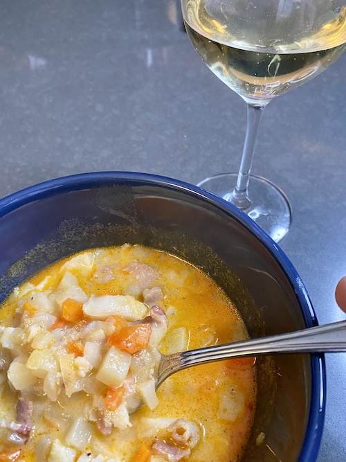 Fish Soup and white wine